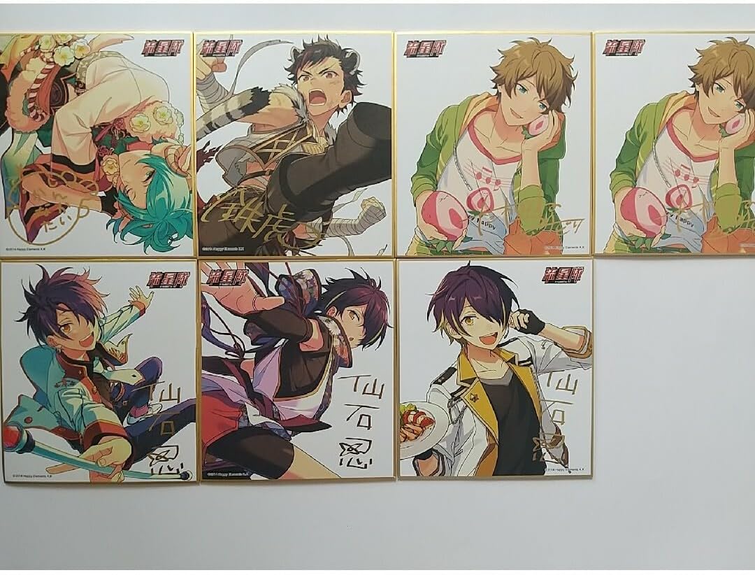 あんスタ ビジュアル色紙コレクション 色紙 流星隊 千秋 奏汰 鉄虎 翠 忍 あんスタ ビジュアル色紙コレクション 奏汰 鉄虎 翠 忍